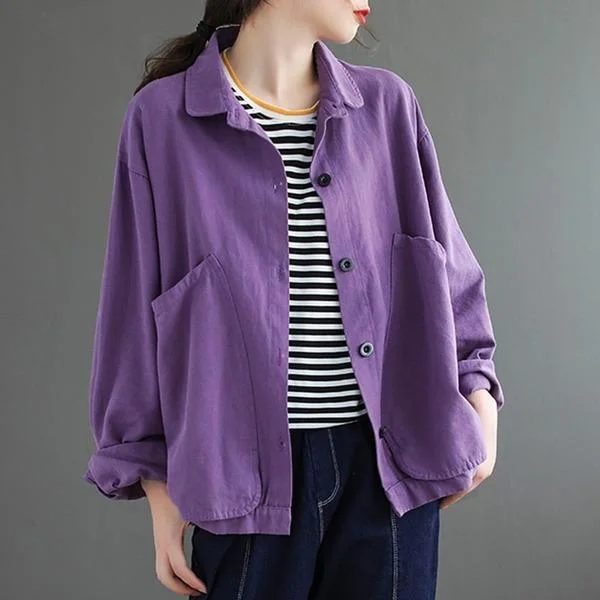 Women's long - sleeve wool coats in a houndstooth pattern for a classic charmStyle Vintage Solid Color Female Loose Casual Outerwear Coats Women's long - sleeve wool coats in a houndstooth pattern for a classic charmStyle Vintage Solid Color Female Loose Casual Outerwear Coats