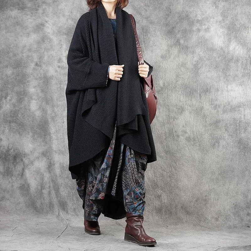 Petite women's wool blend coats with a tailored fit for a flattering silhouetteStylish Black Loose Asymmetrical Design Fall Knitwear Coat Petite women's wool blend coats with a tailored fit for a flattering silhouetteStylish Black Loose Asymmetrical Design Fall Knitwear Coat