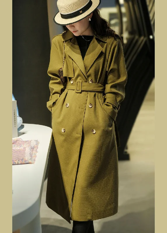 Belted women's cashmere coats in soft pastels for a luxurious feelStylish Light Green Notched Collar Double Breast Sashes Cotton Coats Fall Belted women's cashmere coats in soft pastels for a luxurious feelStylish Light Green Notched Collar Double Breast Sashes Cotton Coats Fall