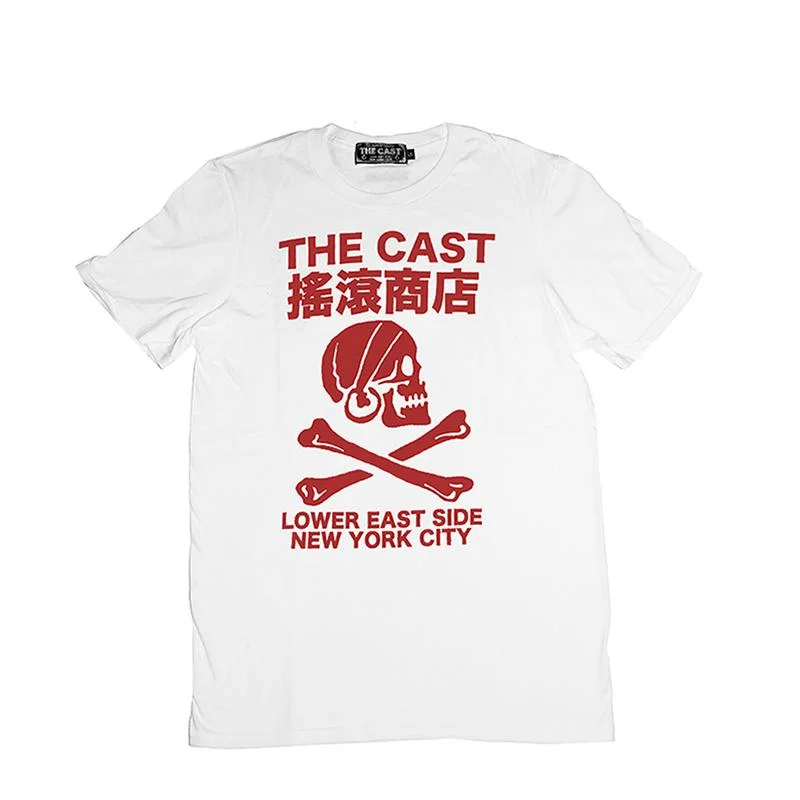 Crop Top Women T Shirt to Pair with High - Waisted BottomsTHE CAST T - WHITE T/RED INK Crop Top Women T Shirt to Pair with High - Waisted BottomsTHE CAST T - WHITE T/RED INK