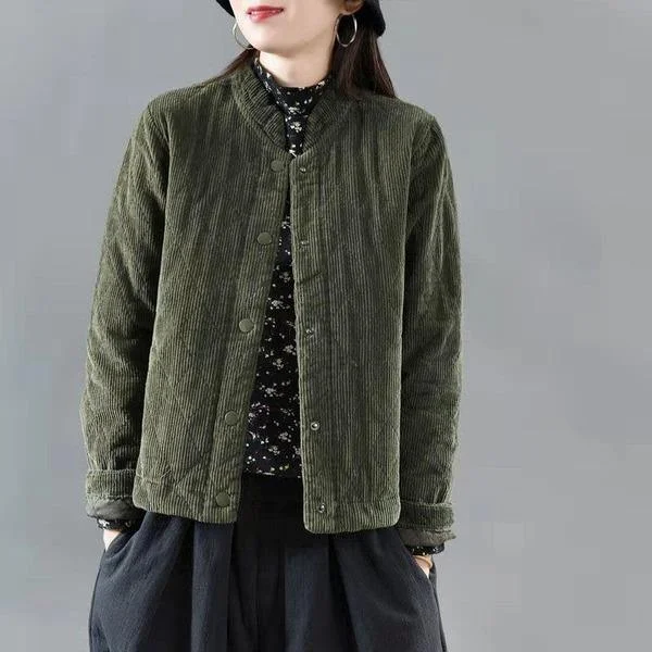 Embroidered women's cotton coats in a bohemian pattern for a unique designThick Cotton Women Casual Jackets Outerwear Coats Embroidered women's cotton coats in a bohemian pattern for a unique designThick Cotton Women Casual Jackets Outerwear Coats