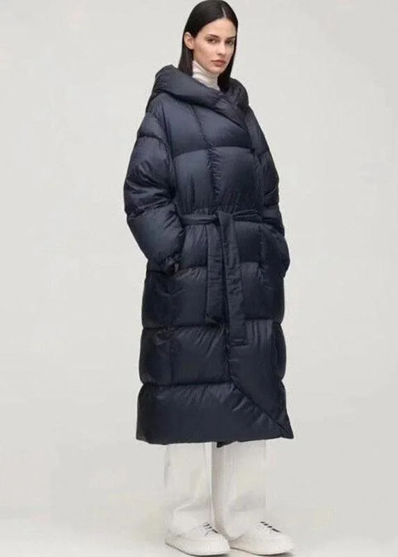 Checkered women's wool coats in a classic pattern for a timeless styleUnique Navy hooded Pockets Thick Winter Duck Down Down Coat Checkered women's wool coats in a classic pattern for a timeless styleUnique Navy hooded Pockets Thick Winter Duck Down Down Coat