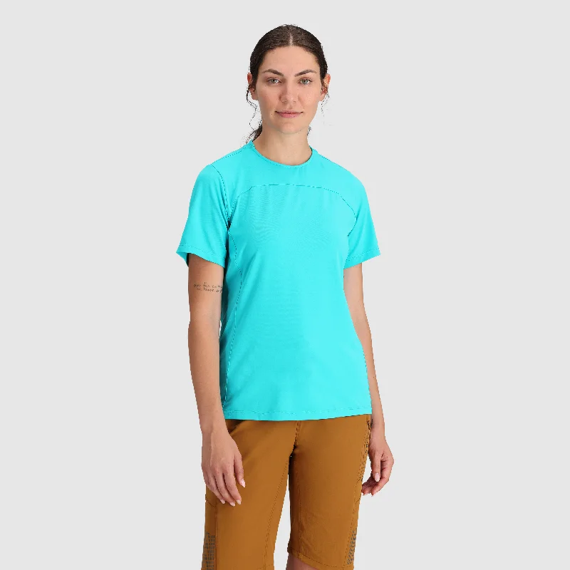 Striped Women T Shirt in a Classic PatternWomen's Freewheel Short Sleeve MTB Jersey