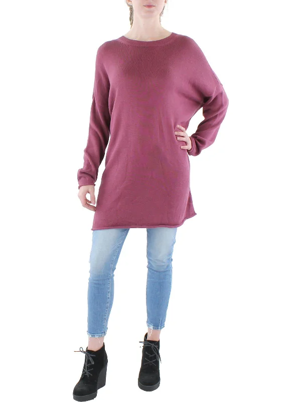 V - Neck Women's Ribbed Sweater Dresses with Belt for a Defined WaistWomens Organic Cotton Crewneck Tunic Sweater V - Neck Women's Ribbed Sweater Dresses with Belt for a Defined WaistWomens Organic Cotton Crewneck Tunic Sweater