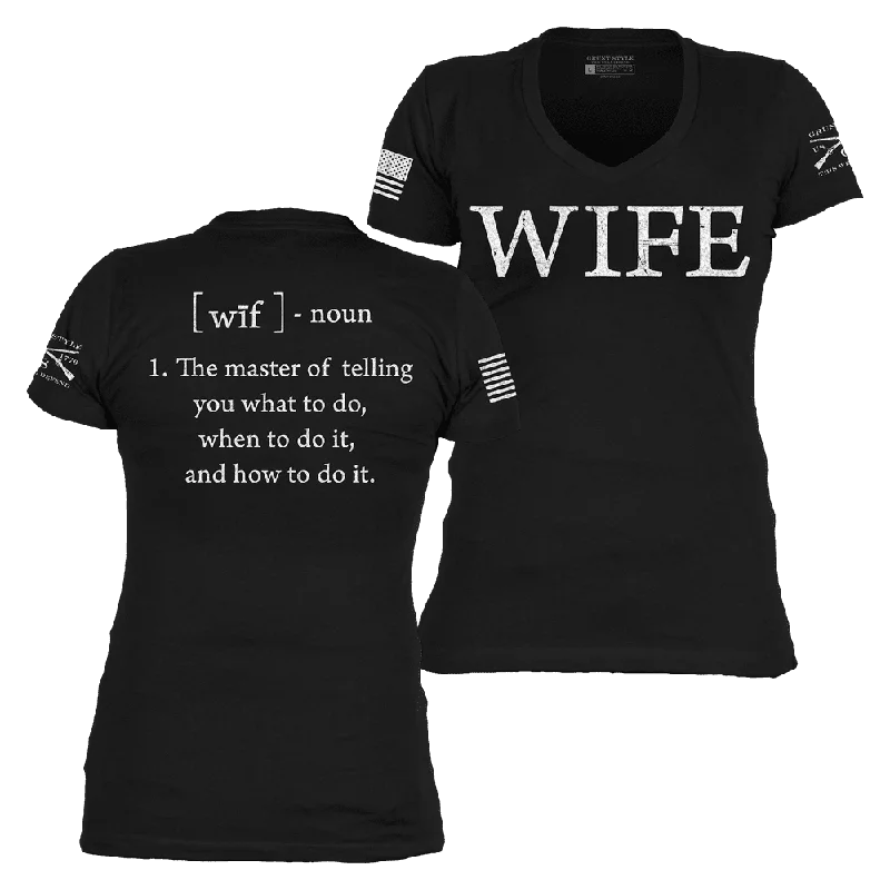 Women's Wife Defined V-Neck - Black