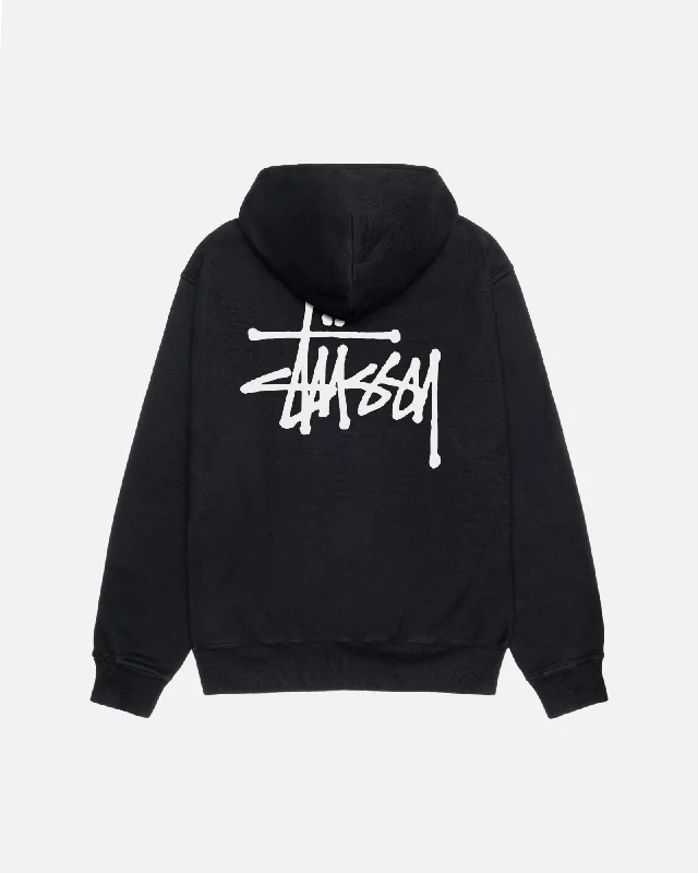 Women's fleece - lined hoodie with thumbholes for warmth in winterBASIC STÜSSY HOODIE PIGMENT DYED