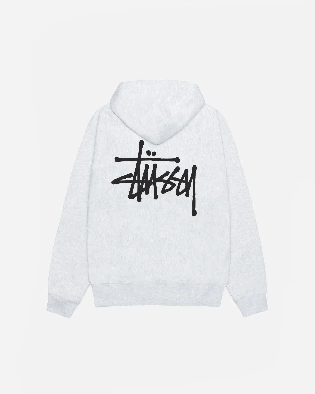 Women's crew - neck sweatshirt in a heather gray shade for a classic and versatile optionBASIC STÜSSY HOODIE Women's crew - neck sweatshirt in a heather gray shade for a classic and versatile optionBASIC STÜSSY HOODIE