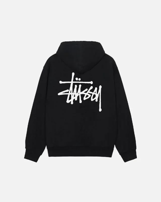 Women's oversized cropped hoodie with drawstrings for a trendy lookBASIC STÜSSY HOODIE Women's oversized cropped hoodie with drawstrings for a trendy lookBASIC STÜSSY HOODIE