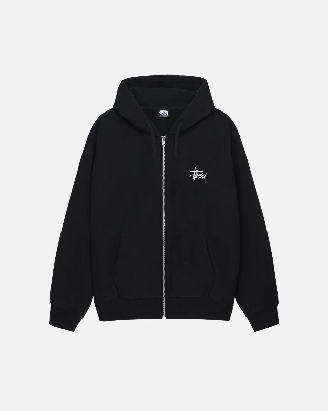 Women's sherpa - lined hoodie for extreme cold weather outdoor activitiesBASIC STÜSSY ZIP HOODIE Women's sherpa - lined hoodie for extreme cold weather outdoor activitiesBASIC STÜSSY ZIP HOODIE