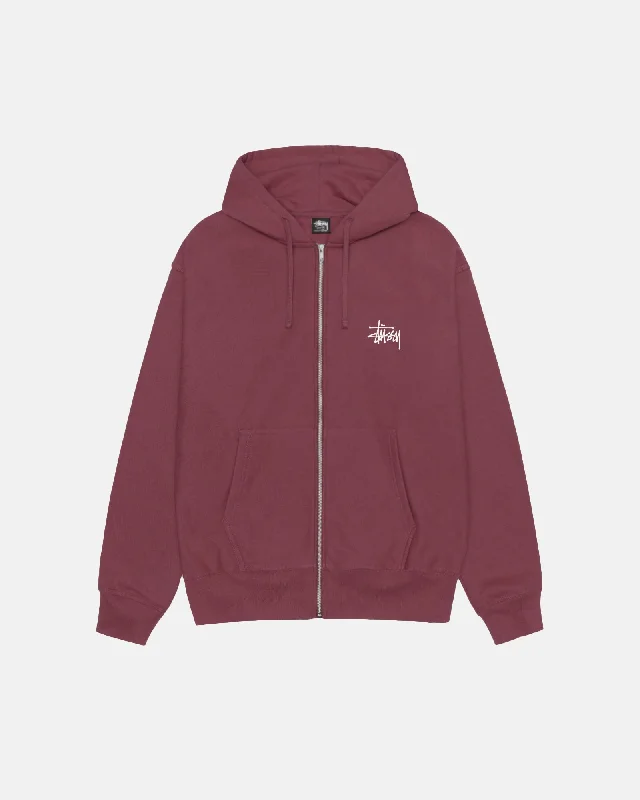 Women's tie - front hoodie in a lightweight fabric for summer layeringBASIC STÜSSY ZIP HOODIE Women's tie - front hoodie in a lightweight fabric for summer layeringBASIC STÜSSY ZIP HOODIE