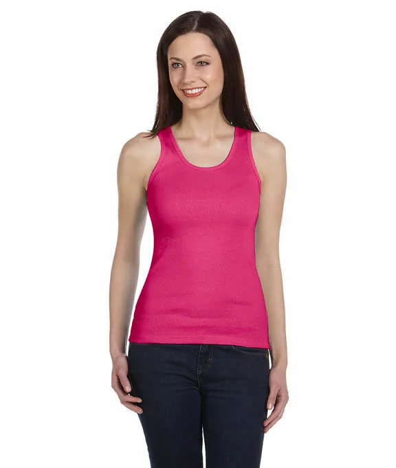 4000 Bella + Canvas Ladies' 2x1 Rib Tank Top | Fuschia