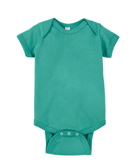 4424 Rabbit Skins Infant Fine Jersey Lap-Shoulder Bodysuit | Caribbean