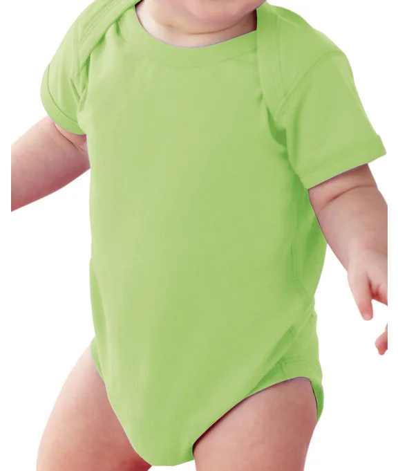 4424 Rabbit Skins Infant Fine Jersey Lap-Shoulder Bodysuit | Key Lime