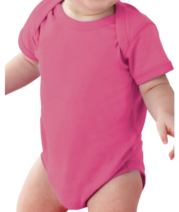 4424 Rabbit Skins Infant Fine Jersey Lap-Shoulder Bodysuit | Raspberry