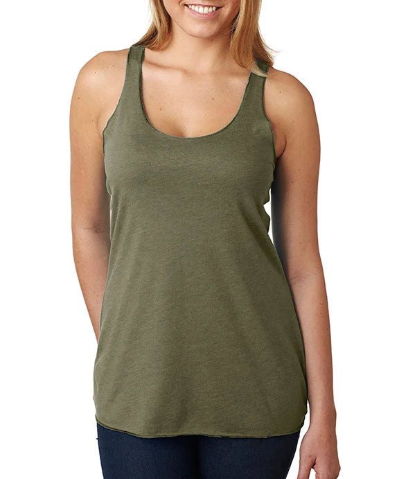 6733 - Next Level Ladies Tri-Blend Racerback Tank Top | Military Green