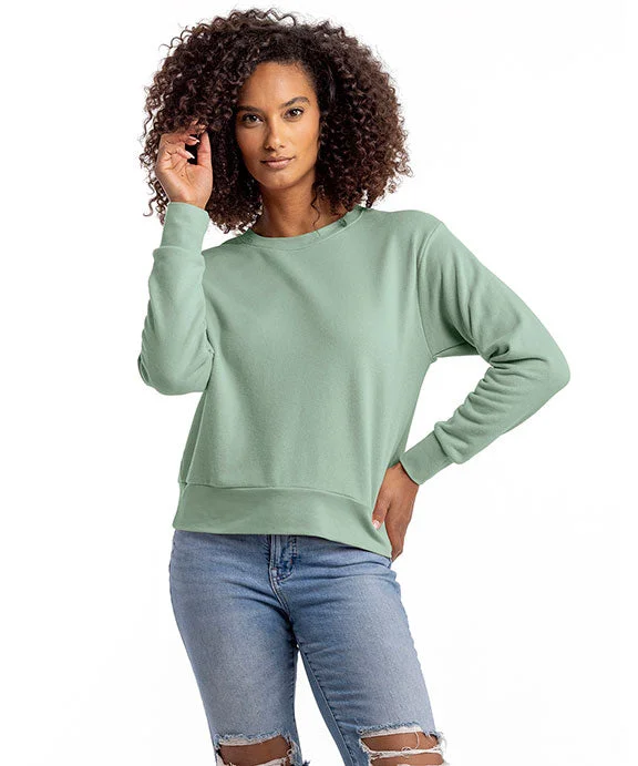 9084 - Next Level Ladies Laguna Sueded Sweatshirt | Stonewash Green