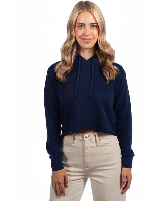 9384 - Next Level Ladies Cropped Pullover Hooded Sweatshirt | Midnight Navy