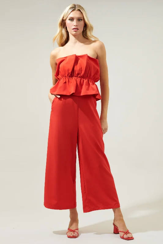 Women jumpsuits with a halter neck for a stylish and flattering choiceAbout Last Night Strapless Ruffle Jumpsuit Women jumpsuits with a halter neck for a stylish and flattering choiceAbout Last Night Strapless Ruffle Jumpsuit