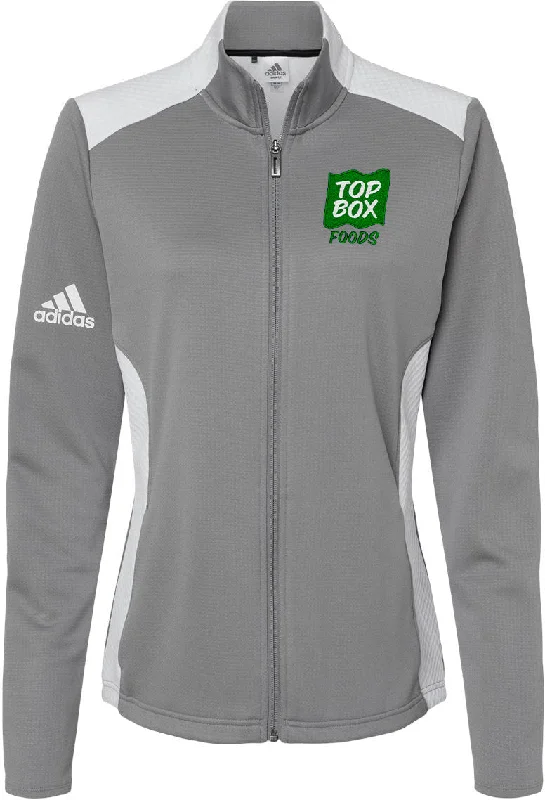 Women's bomber jackets with a holographic finish for a futuristic and eye - catching lookAdidas Ladies Textured Mixed Media Full-Zip Jacket Women's bomber jackets with a holographic finish for a futuristic and eye - catching lookAdidas Ladies Textured Mixed Media Full-Zip Jacket