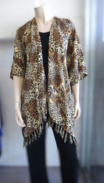 Animal Print Rayon Jacket