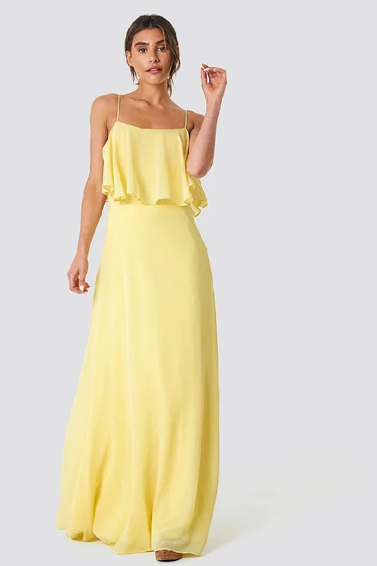 Mermaid - Style Women Dress with a Fitted Silhouette for Special OccasionsAura Pop Over Yellow Dress Mermaid - Style Women Dress with a Fitted Silhouette for Special OccasionsAura Pop Over Yellow Dress