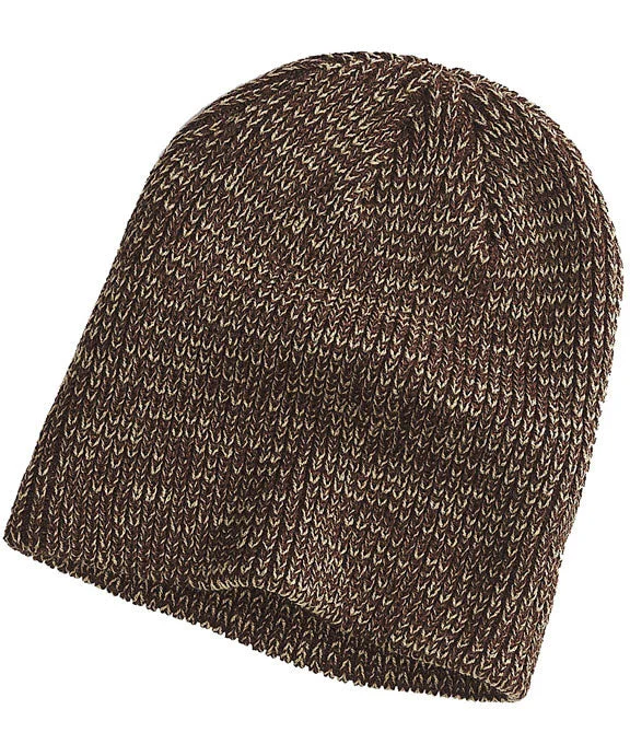 BA524 - Big Accessories Ribbed Marled Beanie | Brown/Khaki