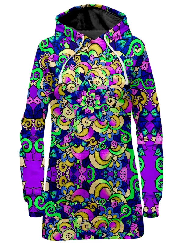 Women's pullover hoodie with a side slit for a modern and relaxed fitBlossom Hoodie Dress Women's pullover hoodie with a side slit for a modern and relaxed fitBlossom Hoodie Dress