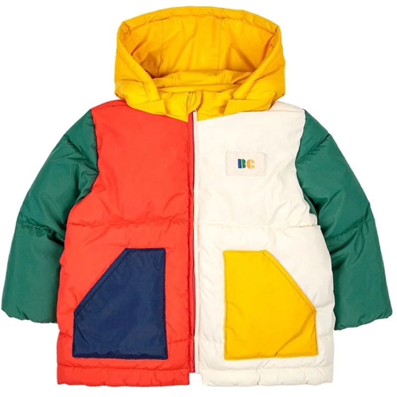 Bobo Choses Green Color Block Hooded Jacket