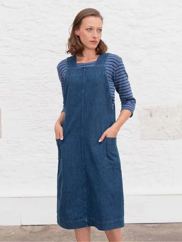 Women jumpsuits with mesh panels for a sexy and trendy appearanceCaro Cotton Pinafore Dress | Denim Women jumpsuits with mesh panels for a sexy and trendy appearanceCaro Cotton Pinafore Dress | Denim