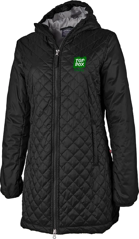 Women's double - breasted tweed jackets in classic colors for a sophisticated office lookCharles River Ladies Lithium Quilted Hooded Jacket Women's double - breasted tweed jackets in classic colors for a sophisticated office lookCharles River Ladies Lithium Quilted Hooded Jacket