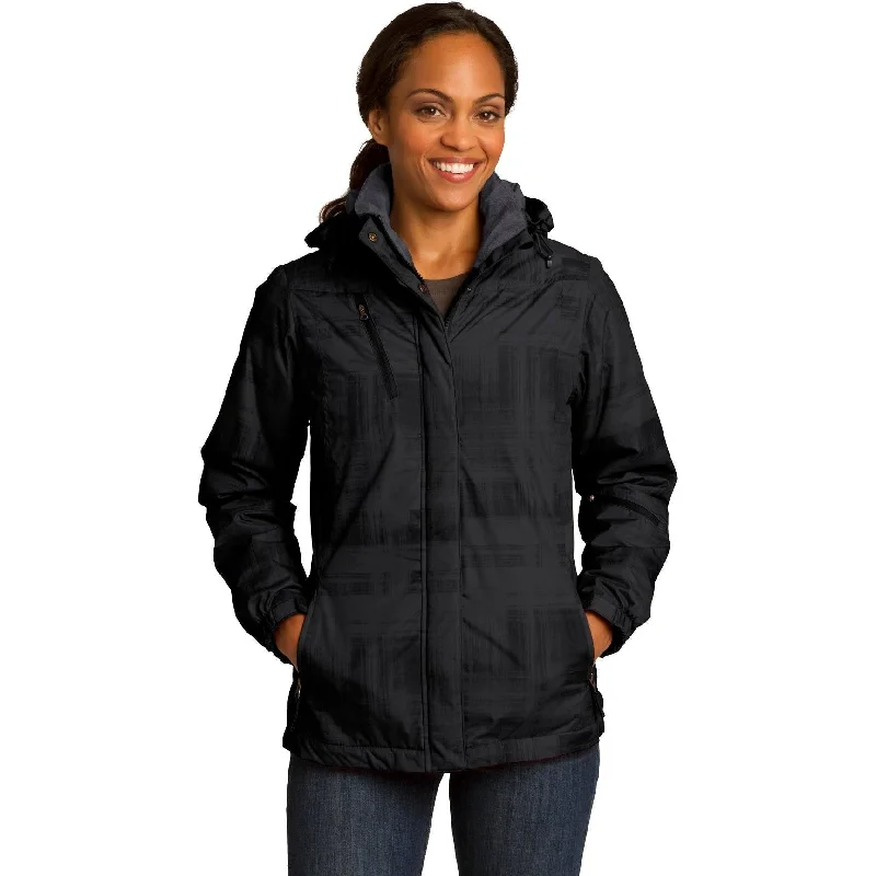Women's quilted puffer jackets in a cropped silhouette for a modern twistCLOSEOUT - Port Authority Ladies Brushstroke Print Insulated Jacket Women's quilted puffer jackets in a cropped silhouette for a modern twistCLOSEOUT - Port Authority Ladies Brushstroke Print Insulated Jacket