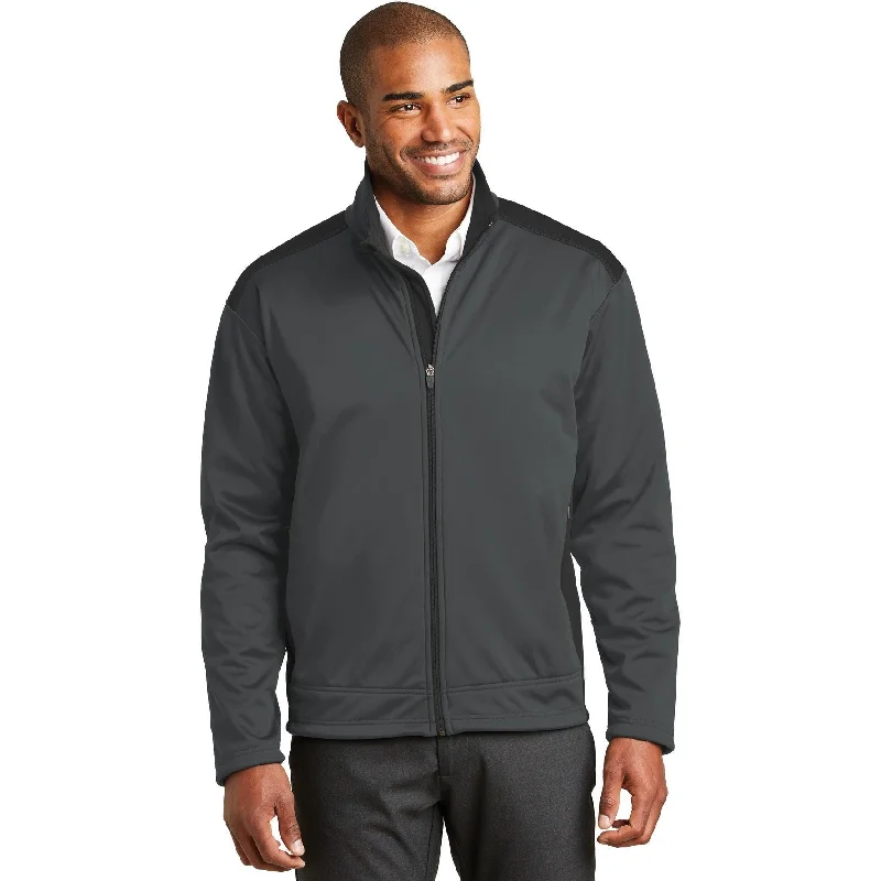 Women's windbreaker jackets with adjustable hoods for windy daysCLOSEOUT - Port Authority Two-Tone Soft Shell Jacket