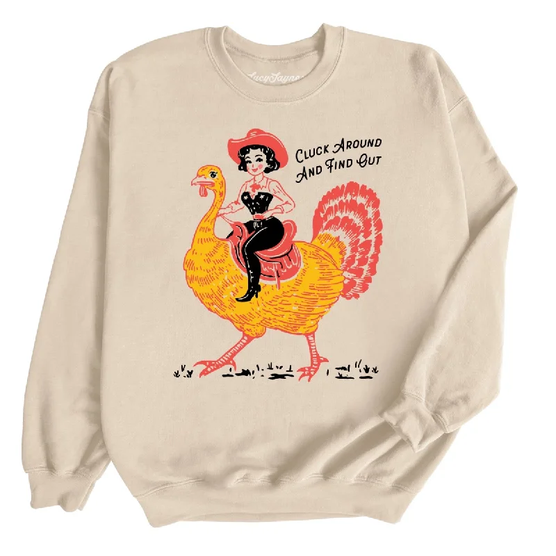 Women's hoodie with a kangaroo pocket and a pom - pom drawstring for added charmCluck Around & Find Out Sweatshirt Women's hoodie with a kangaroo pocket and a pom - pom drawstring for added charmCluck Around & Find Out Sweatshirt