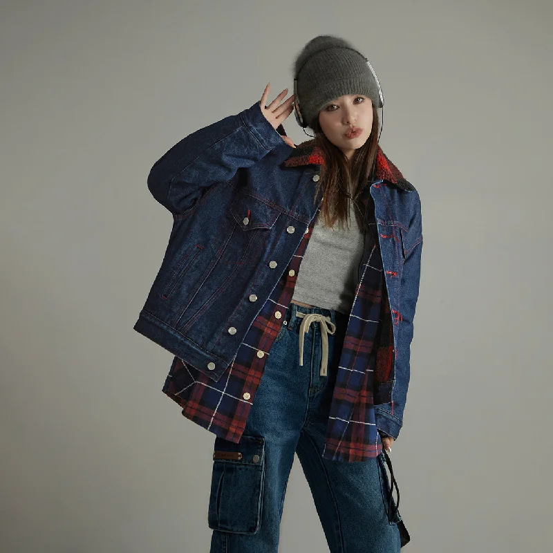 Women's pea coats in a plus - size fit for a flattering and warm winter coatRed Stitch Denim Jacket Women's pea coats in a plus - size fit for a flattering and warm winter coatRed Stitch Denim Jacket