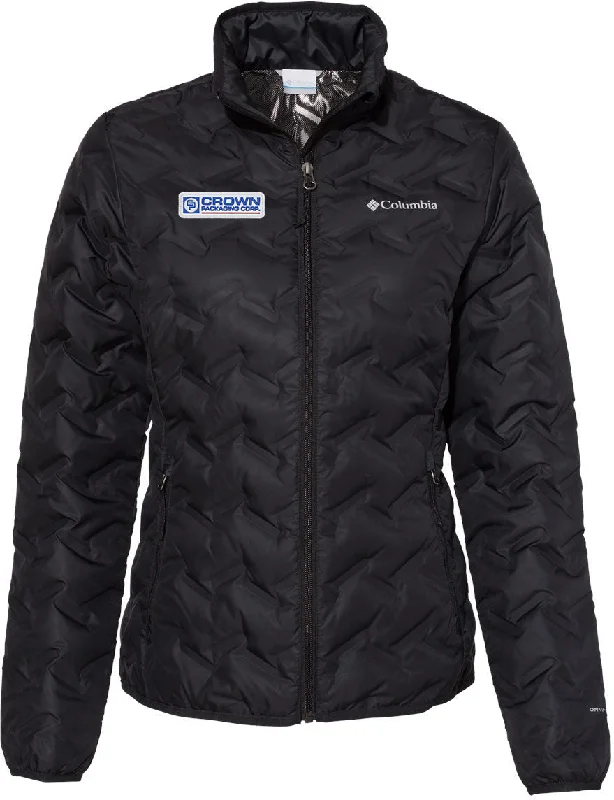 Women's quilted puffer jackets in a cropped silhouette for a modern twistColumbia Ladies Delta Ridge Down Jacket