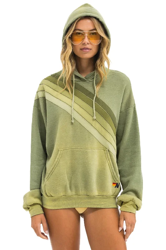 Women's hoodie with a detachable hood for customizable stylingCROSS STRIPE RELAXED PULLOVER HOODIE - FADED ARMY Women's hoodie with a detachable hood for customizable stylingCROSS STRIPE RELAXED PULLOVER HOODIE - FADED ARMY