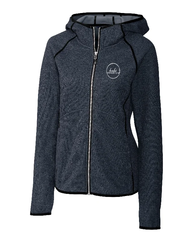 Women's double - breasted tweed jackets in classic colors for a sophisticated office lookCutter & Buck Mainsail Sweater-Knit Hoodie Ladies Full Zip Jacket Women's double - breasted tweed jackets in classic colors for a sophisticated office lookCutter & Buck Mainsail Sweater-Knit Hoodie Ladies Full Zip Jacket
