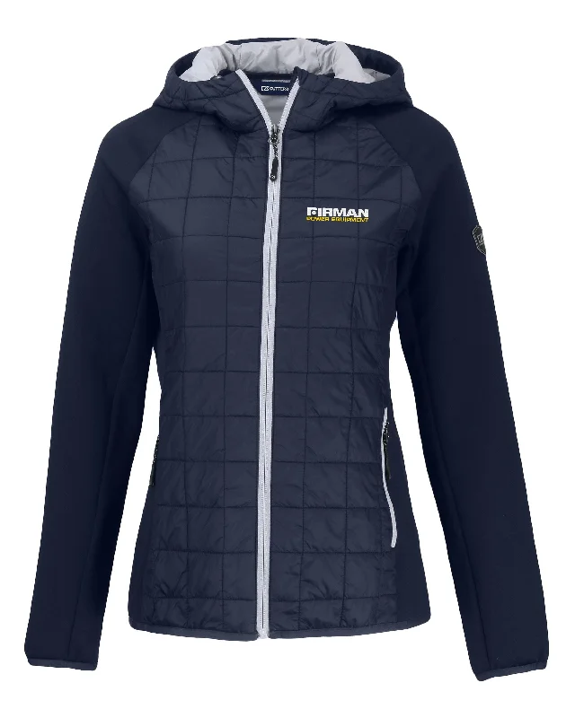 Women's moto jackets with a lace - up front for a unique and stylish touchCutter & Buck Rainier Primaloft Eco Ladies Full Zip Hybrid Jacket Women's moto jackets with a lace - up front for a unique and stylish touchCutter & Buck Rainier Primaloft Eco Ladies Full Zip Hybrid Jacket