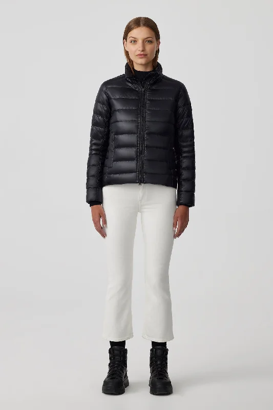 Women's bomber jackets with a holographic finish for a futuristic and eye - catching lookCypress Jacket Black Label