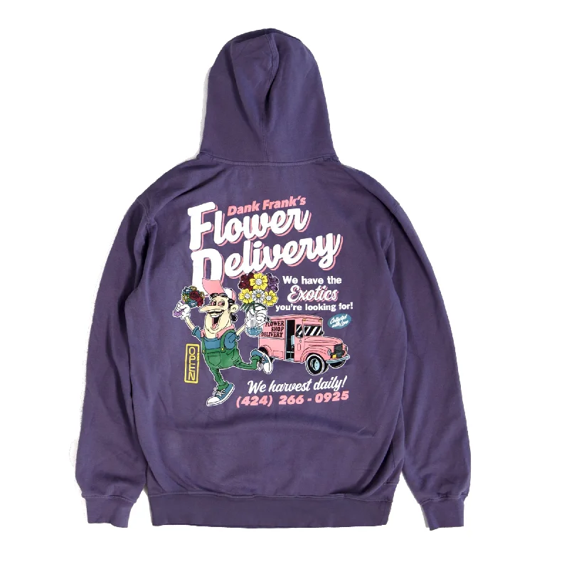 Women's zip - front sweatshirt with contrast stitching for a sporty aestheticDank Frank's Hoodie Purple Women's zip - front sweatshirt with contrast stitching for a sporty aestheticDank Frank's Hoodie Purple