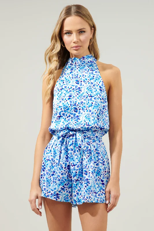 Women jumpsuits with beaded embellishments for a formal and fancy eventDew Drop Jenee Halter Tie Neck Romper Women jumpsuits with beaded embellishments for a formal and fancy eventDew Drop Jenee Halter Tie Neck Romper