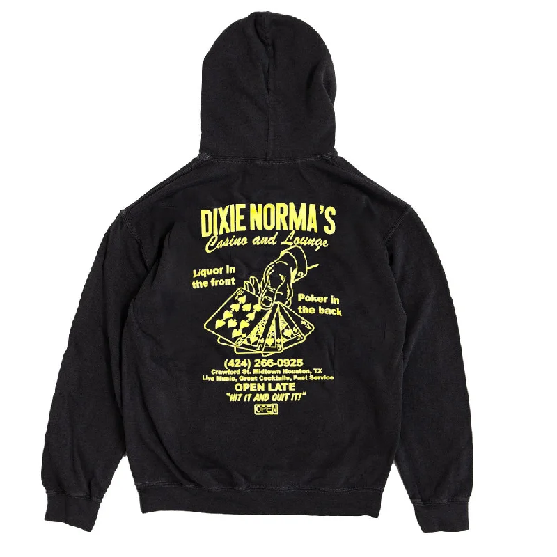 Women's crew - neck sweatshirt in a heather gray shade for a classic and versatile optionDixie Norma's Hoodie Pigment Dye Black Women's crew - neck sweatshirt in a heather gray shade for a classic and versatile optionDixie Norma's Hoodie Pigment Dye Black