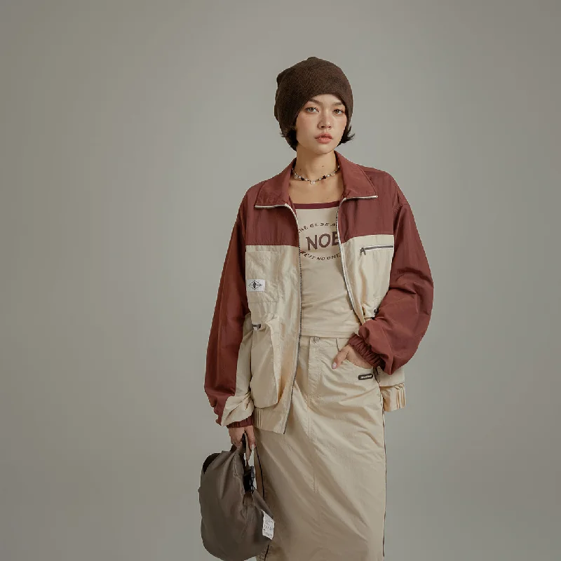 Women's shearling - lined suede jackets for ultimate warmth and luxuryColor Coordinated Pockets Zip-Up Jacket Women's shearling - lined suede jackets for ultimate warmth and luxuryColor Coordinated Pockets Zip-Up Jacket