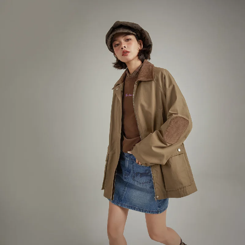 Women's long - line cardigan jackets in a soft knit for a cozy and elegant lookCorduroy Collar Jacket Women's long - line cardigan jackets in a soft knit for a cozy and elegant lookCorduroy Collar Jacket