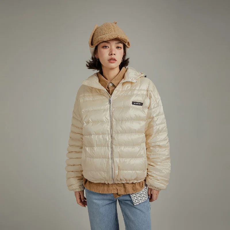 Women's denim jackets with distressed details for a casual and edgy lookHooded Light Padding Jacket Women's denim jackets with distressed details for a casual and edgy lookHooded Light Padding Jacket