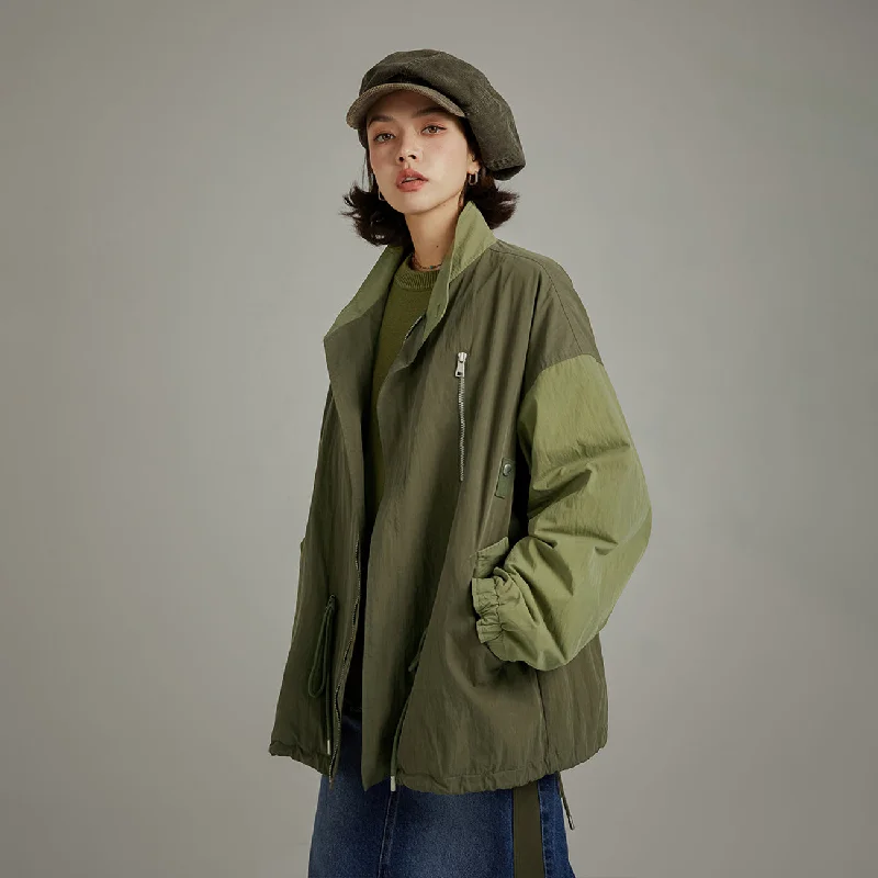 Women's quilted puffer jackets in a cropped silhouette for a modern twistColor Combination Jacket