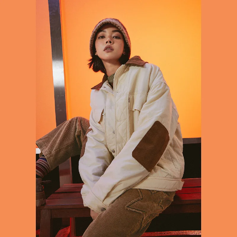 Women's military - style jackets with epaulets for a tough and fashionable appearanceCorduroy Collar Jacket Women's military - style jackets with epaulets for a tough and fashionable appearanceCorduroy Collar Jacket