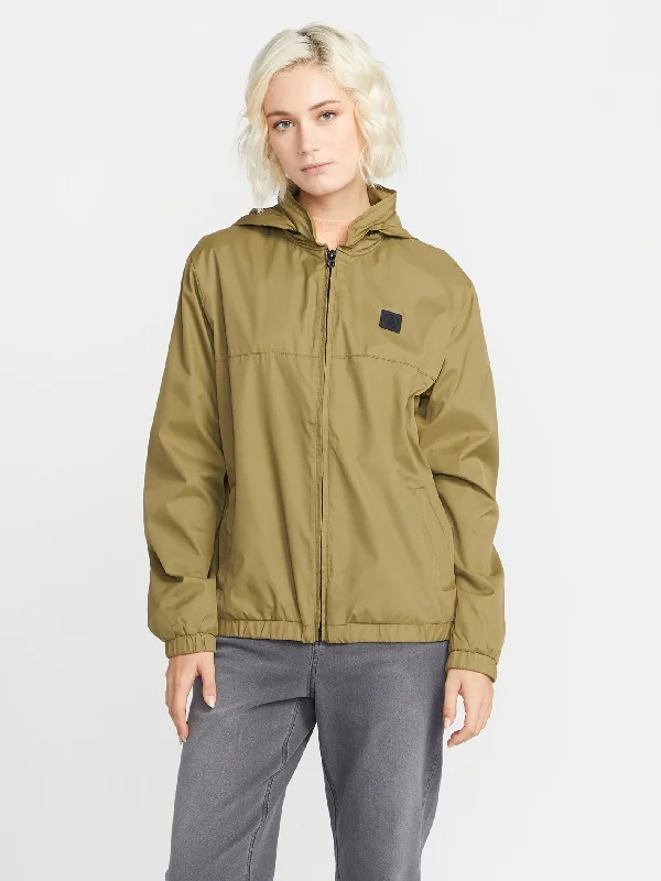 Women's windbreaker jackets with adjustable hoods for windy daysEarth Tripper Zip Jacket - Moss Women's windbreaker jackets with adjustable hoods for windy daysEarth Tripper Zip Jacket - Moss