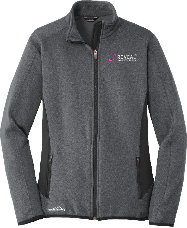 Women's quilted puffer jackets in a cropped silhouette for a modern twistEddie Bauer Ladies Full-Zip Heather Stretch Fleece Jacket