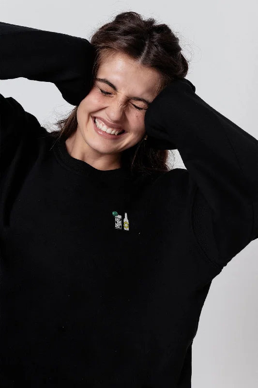 Women's fleece - lined hoodie with thumbholes for warmth in winterGin Tonic | Bestickter Bio-Baumwoll Frauen Pullover Women's fleece - lined hoodie with thumbholes for warmth in winterGin Tonic | Bestickter Bio-Baumwoll Frauen Pullover